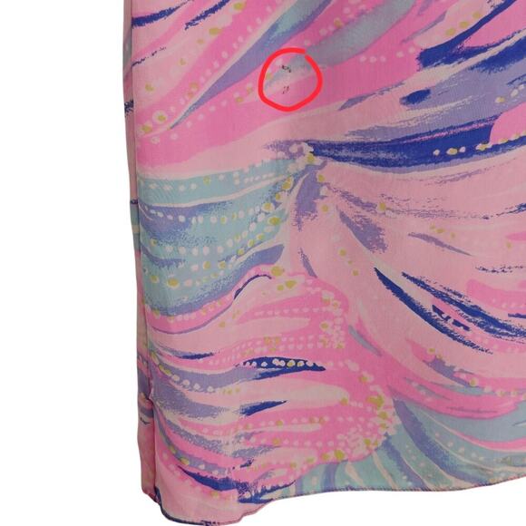 Lilly Pulitzer Jackie Shift Dress Size XXS Pink Blue Silk Lined Beachy - Picture 3 of 9